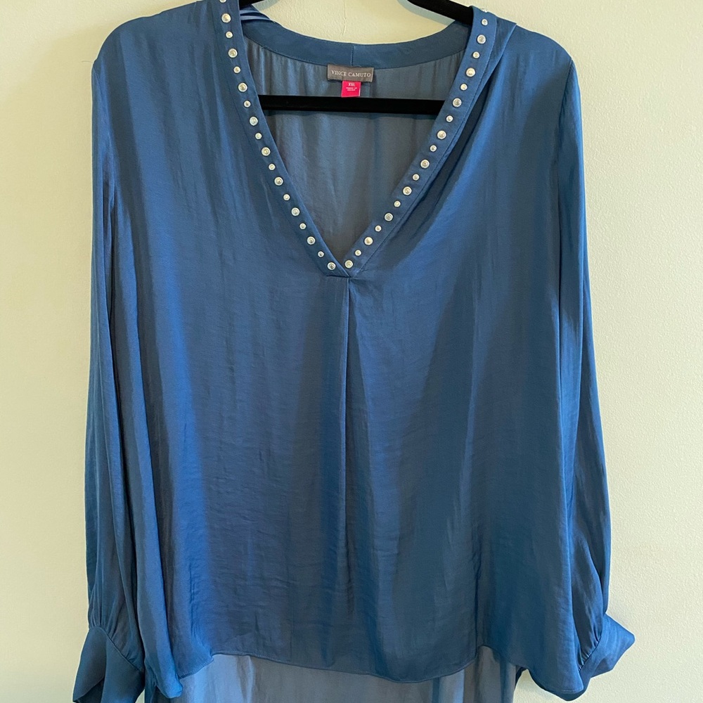 Vince Camuto Studded Long Sleeve Top